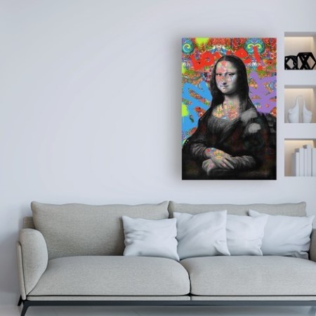 Trademark Fine Art Dean Russo 'Mona Lisa Abstract Color' Canvas Art, 30x47 ALI46348-C3047GG